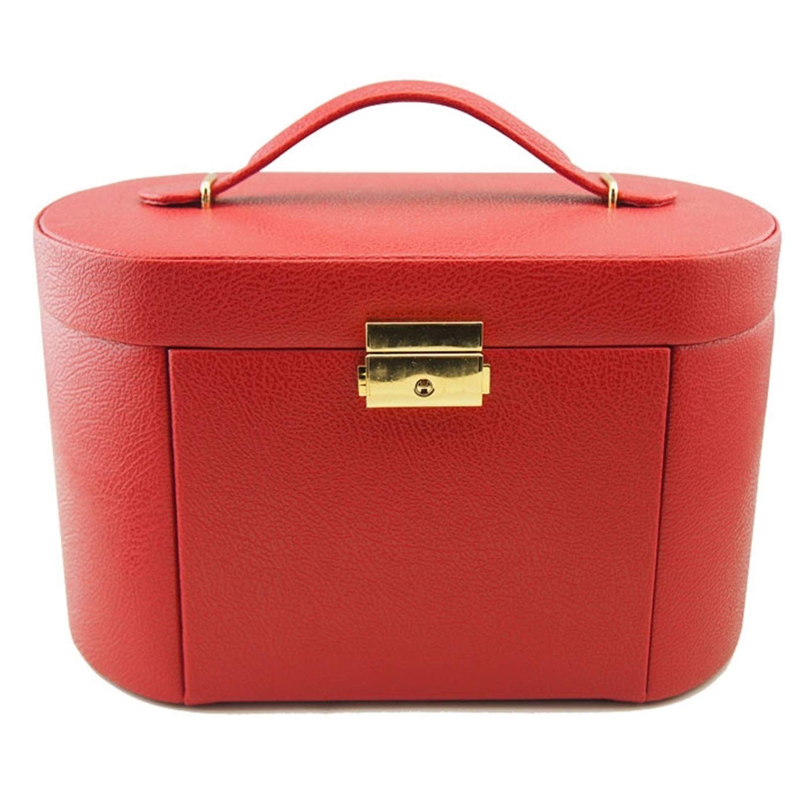 Aanlun Faux Leather Jewelry Box Organizer - Vintage Style Travel Jewelry Case with Necklace & Ring Storage - Perfect Birthday Gift, Wedding Gift & Jewelry Storage for Women | Home, Travel & Bridal Shower Use
