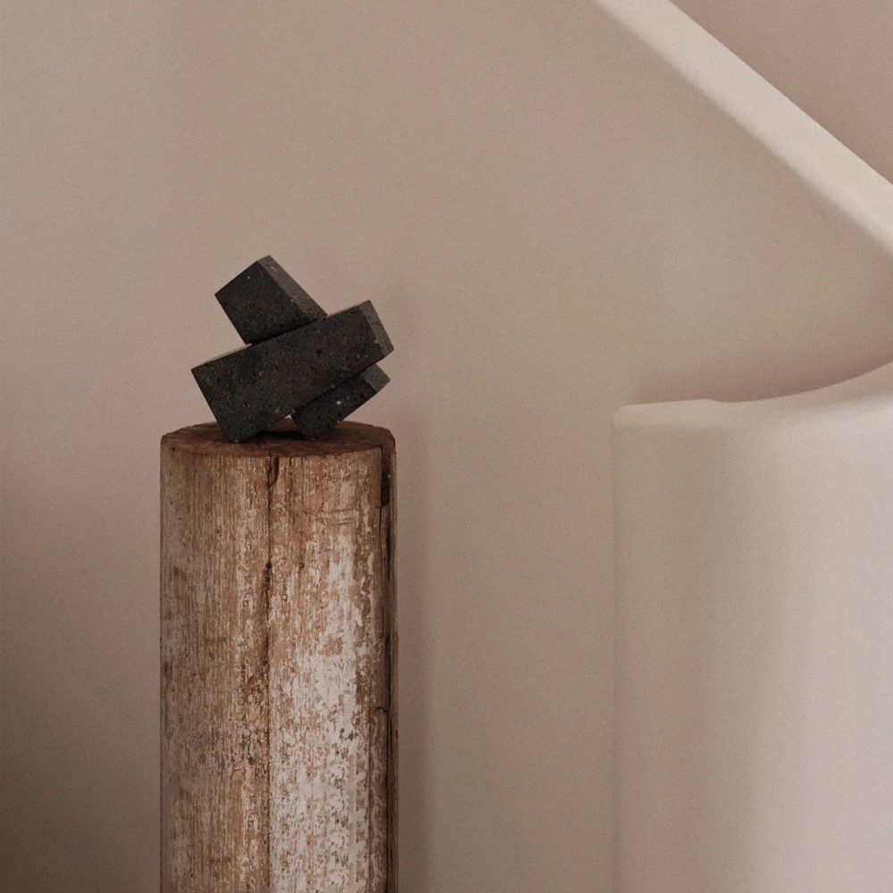 AUDO CPH Converge Bookends - Lava Stone Book Holders for Shelves & Desks - Perfect for Office, Home Decor, and Book Organization