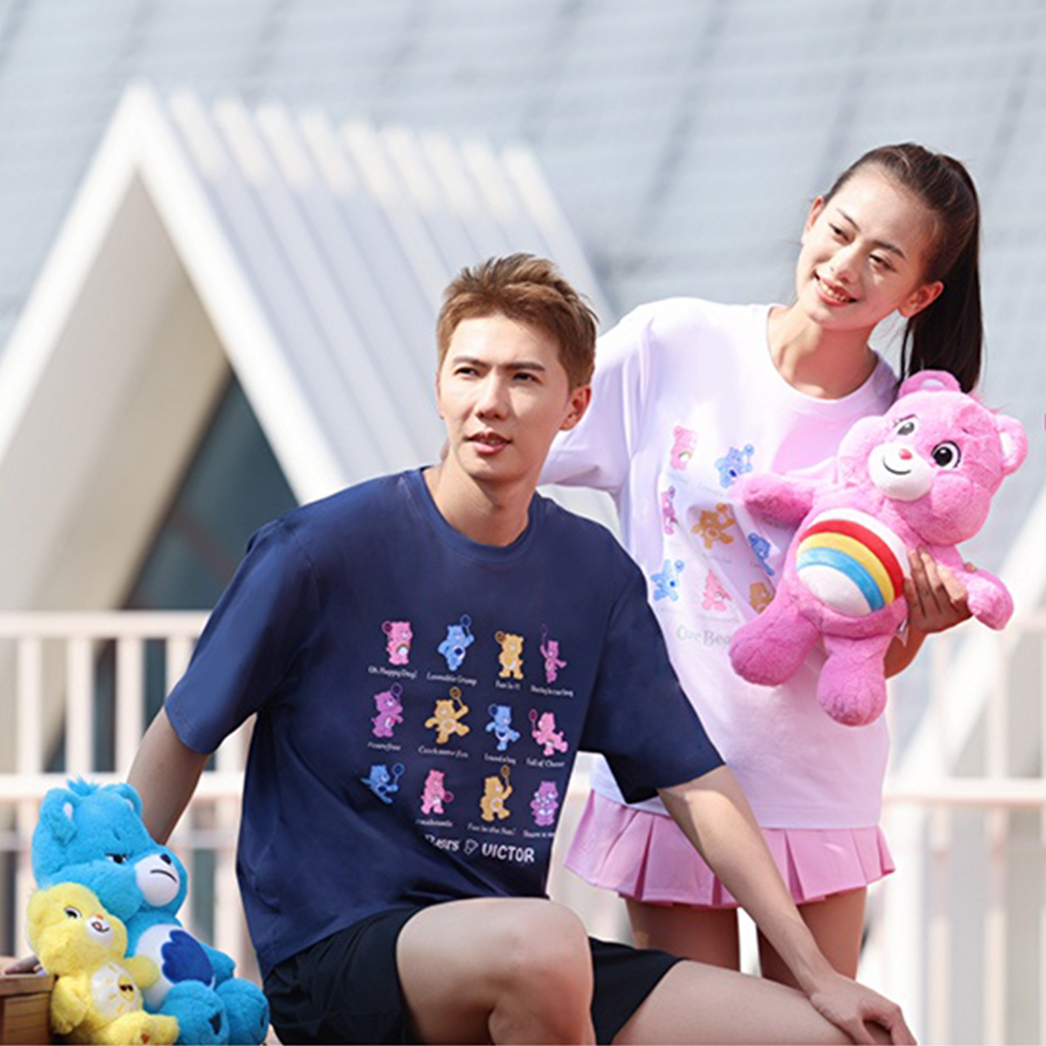 Victor x Care Bears Graphic T-Shirt for Men & Women - Soft Cotton Comfort Fit Tee (Gray) - Casual Wear, Gifts for Fans, Unisex Street Style Fashion