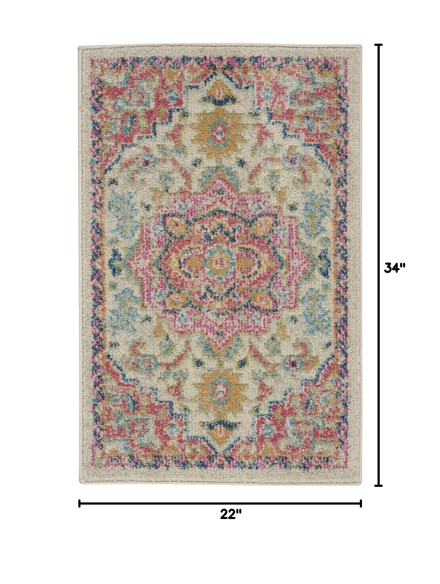 Nourison Passion Ivory/Pink 1'10