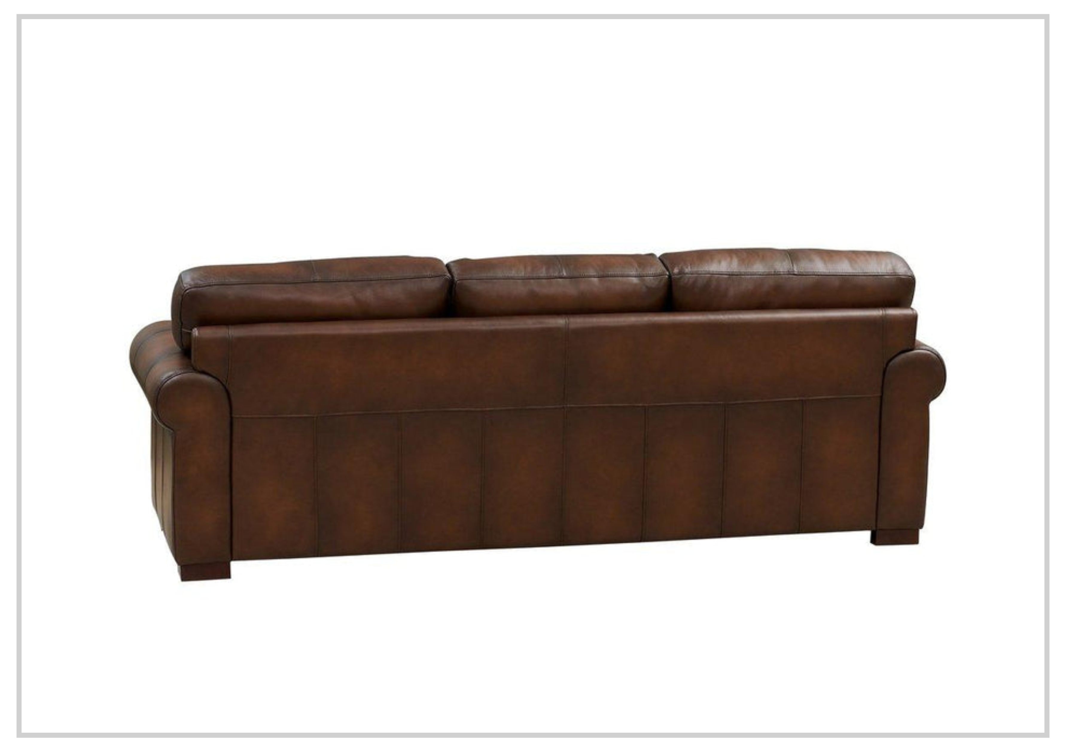 Hydeline Brookfield Brown Top Grain Leather 3-Seater Sofa - Luxurious Genuine Leather Couch for Living Room, Lounge & Home Theater - Perfect for Family Gatherings & Movie Nights
