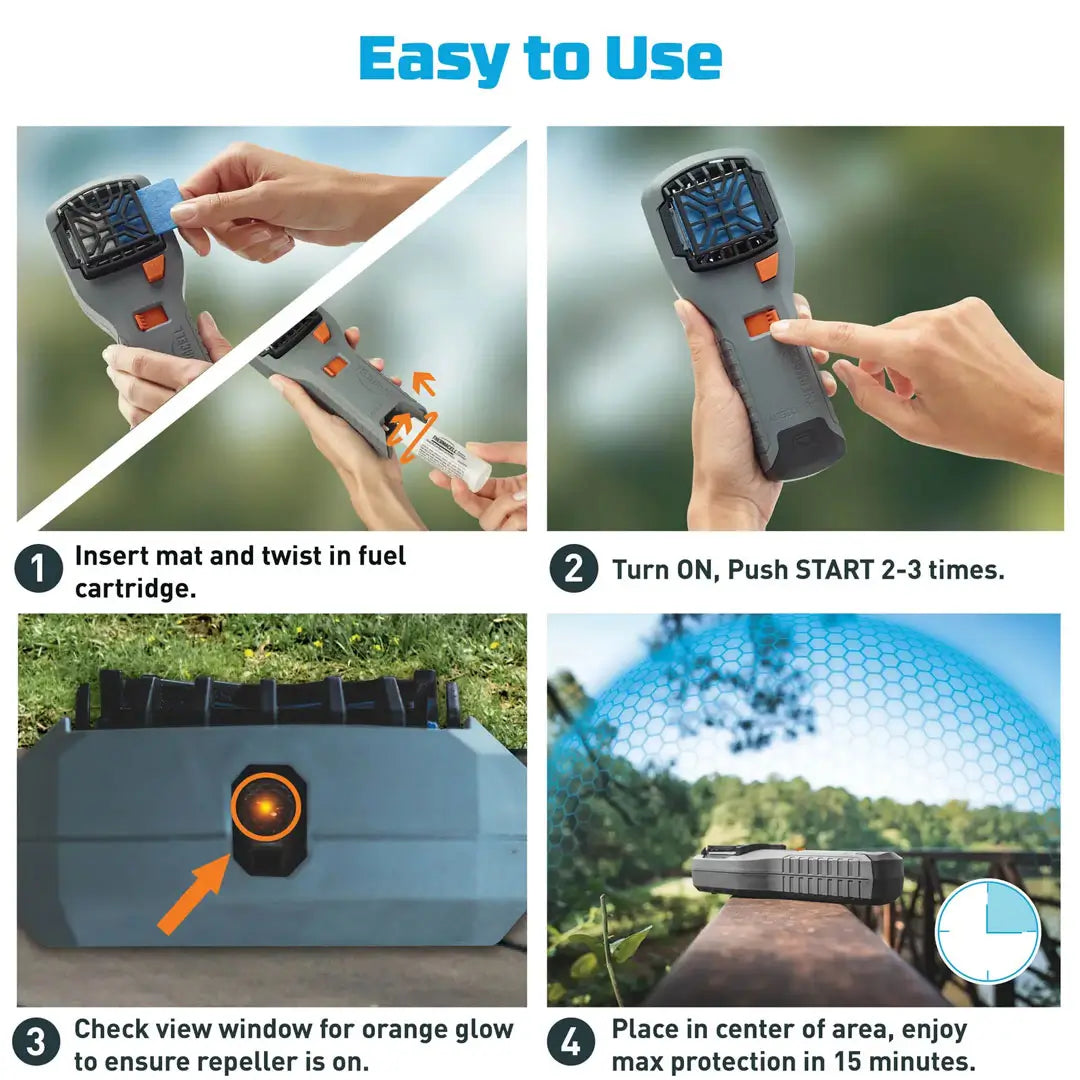 Thermacell MR300 Portable Mosquito Repellent - Rechargeable Outdoor Bug Repeller for Camping, Hiking & Backyard Use