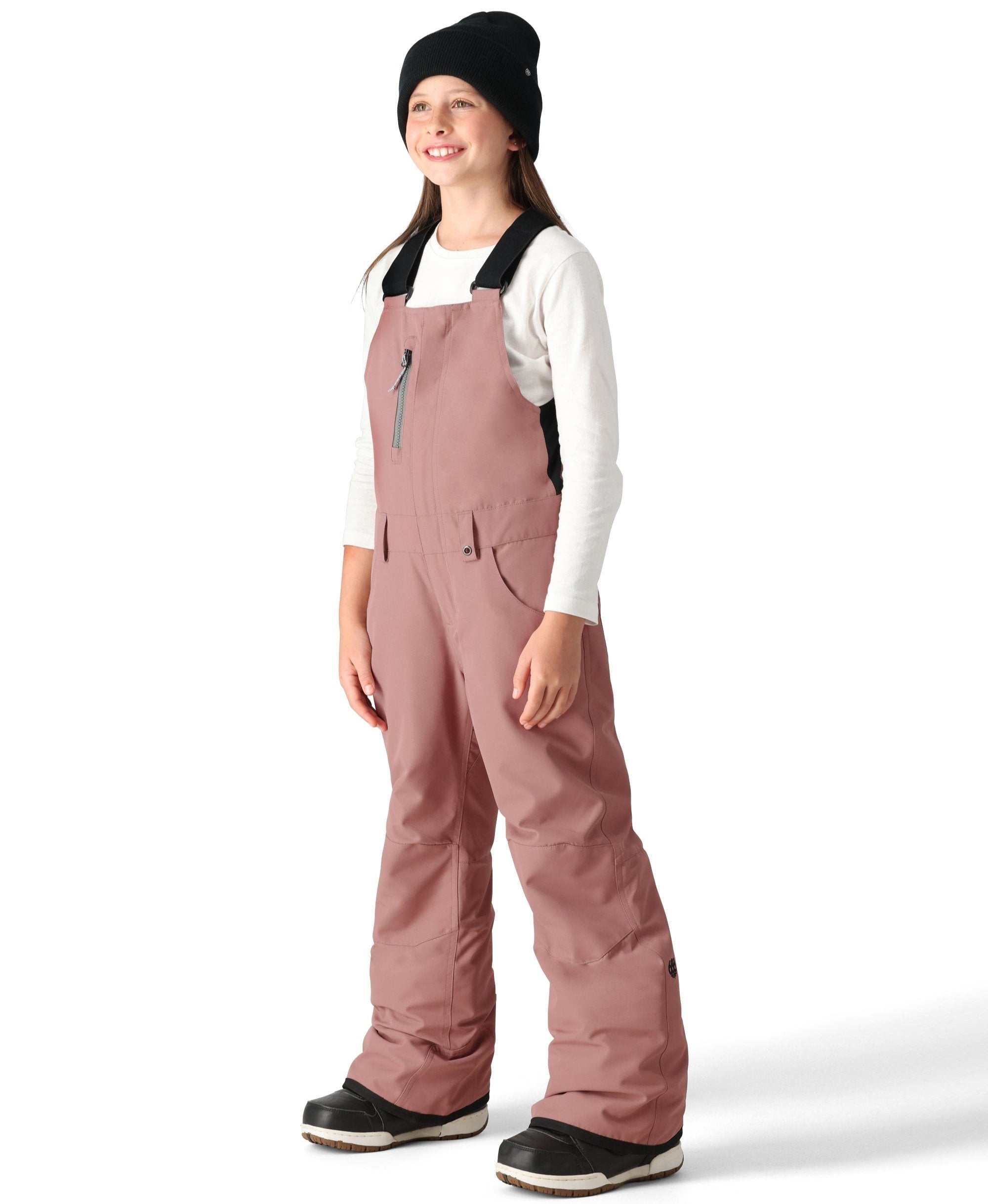 686 Girl's Sierra Insulated Bib Snow Pants 2025 - Waterproof Winter Snowboard & Ski Bib Overalls for Girls - Perfect for Snow Sports & Cold Weather Adventures
