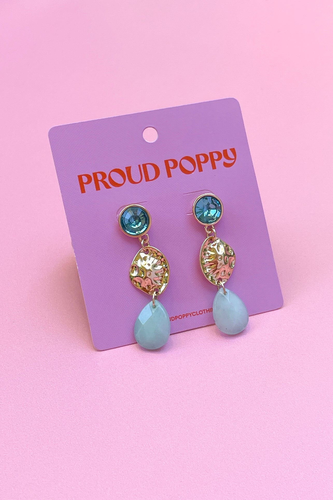 Blue & Gold Drop Earrings for Women - Elegant Dangle Jewelry for Parties, Weddings & Evening Events | Hypoallergenic & Lightweight Fashion Accessories