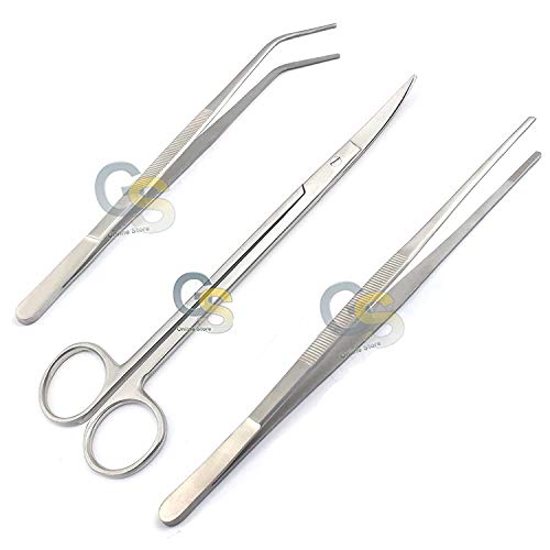 Premium Stainless Steel Aquarium Tool Kit - Aquascaping Tweezers, Scissors & Accessories for Fish Tank Plant Care | Complete Starter Set for Beginners & Experts | Perfect for Water Plant Trimming, Aquarium Maintenance & Fish Tank Setup