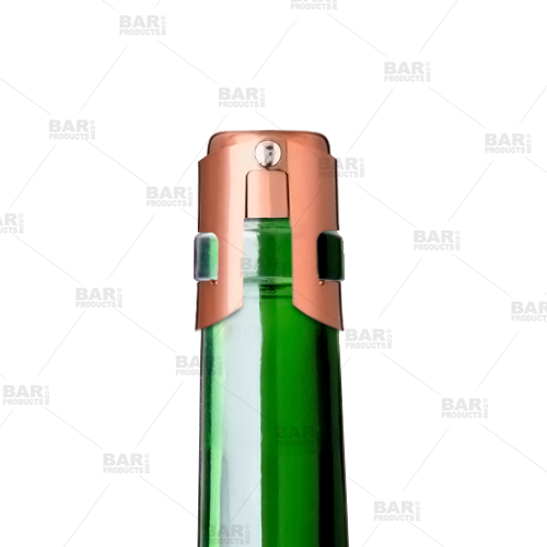 BarConic® Copper Plated Champagne Stopper - Reusable Sparkling Wine Bottle Sealer for Preserving Bubbles - Perfect for Weddings, Parties & Holiday Celebrations