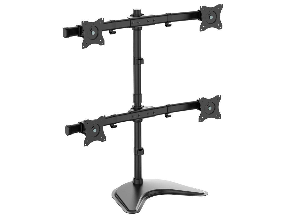 Tripp Lite DDR1327MQ Quad Monitor Stand - Heavy Duty Adjustable Mount for 13 to 27 Inch Flat Screen Monitors | Perfect for Multi-Tasking, Gaming & Office Workstations