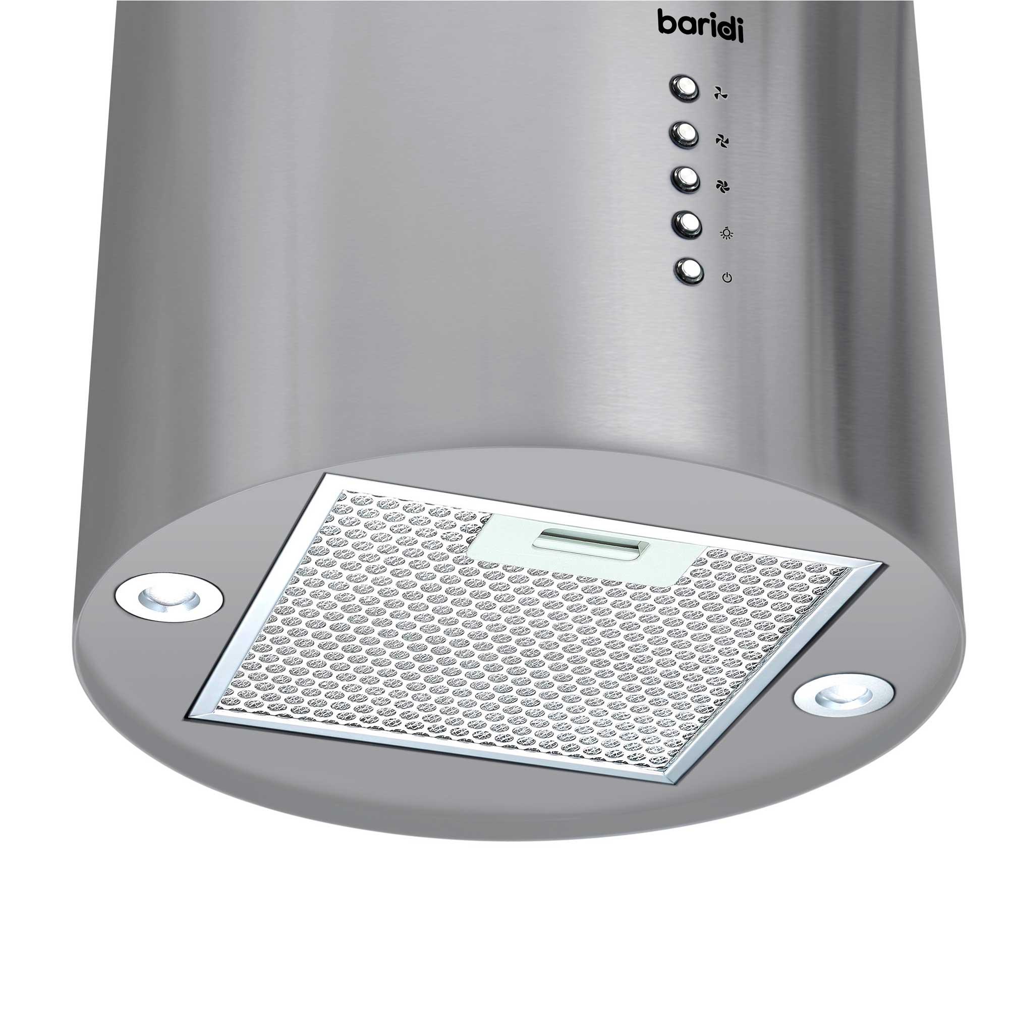 Baridi Island Range Hood - 35cm Pendant Style Stainless Steel Cooker Hood with 3 Speed Settings - Perfect for Modern Kitchen Islands & Open Concept Kitchens