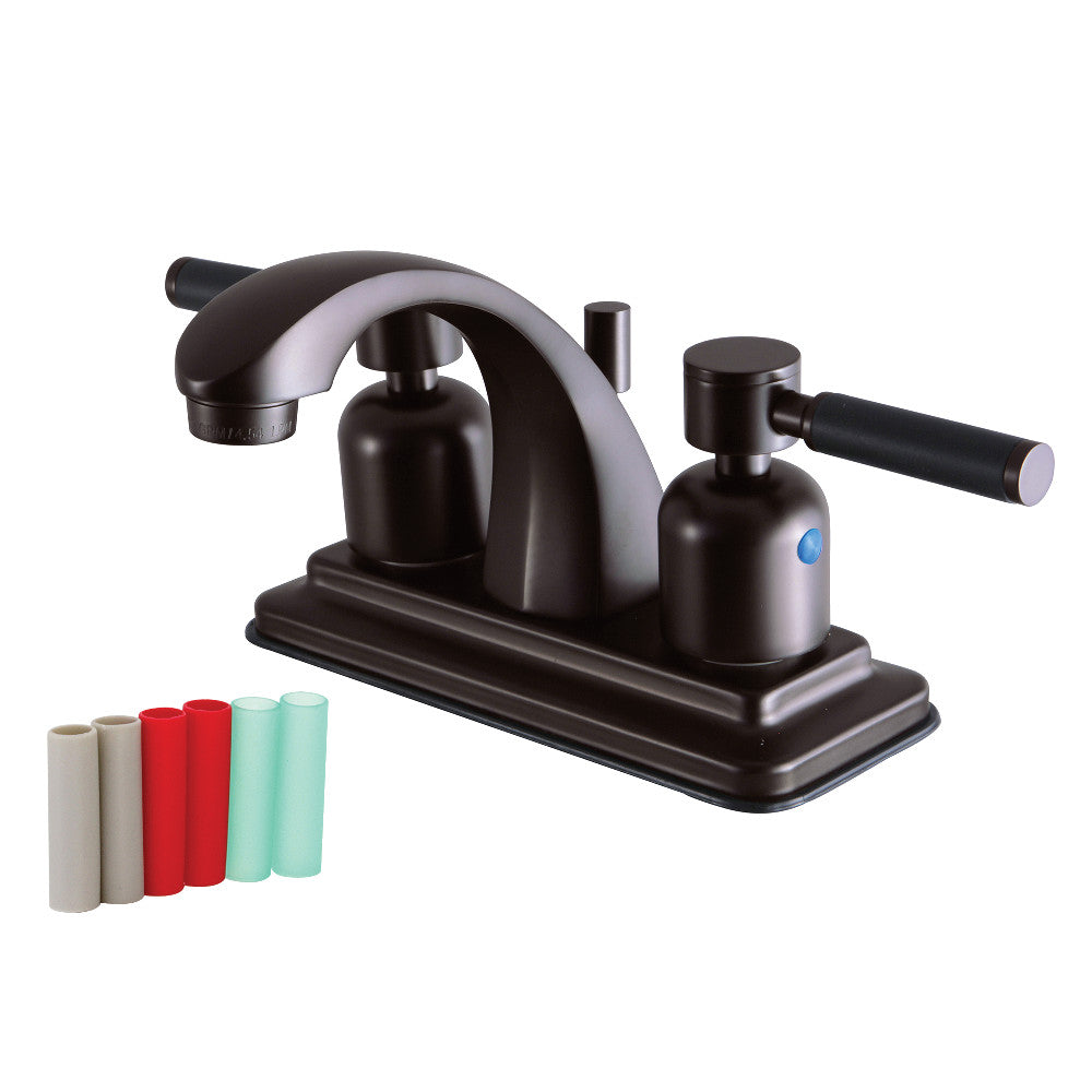 Kingston Brass KB4648DKL 4-Inch Centerset Bathroom Faucet - Modern Matte Black Finish for Bathroom Sink, Perfect for Home & Hotel Renovation