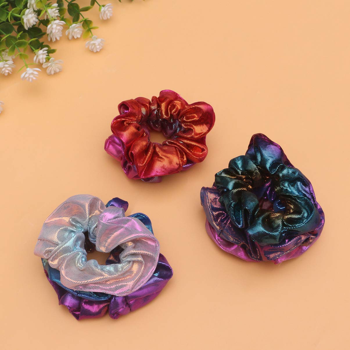 8-Piece Satin Hair Ties Set for Women - Soft Scrunchies, Seamless Elastic Hair Bands, Sparkly Sequins Ponytail Holders & Cow Print Headband - Gentle Hair Accessories for Daily Use, Workouts, and Special Occasions