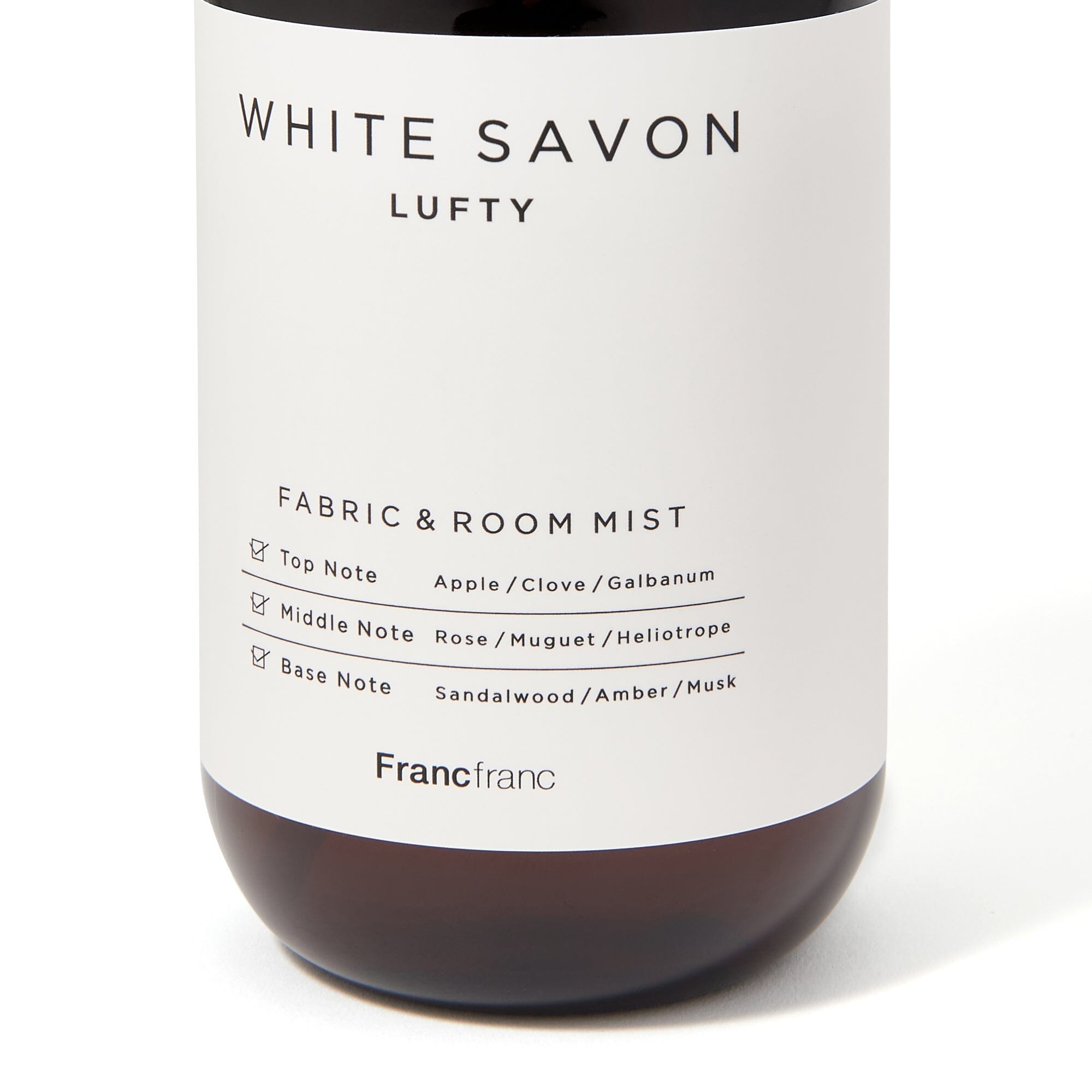 Lufty Fabric Mist White Savon - Fresh Linen Scented Fabric Refresher Spray for Clothes, Sofa & Home - Eliminates Odors & Freshens Fabrics Instantly - Perfect for Travel, Gym & Everyday Use