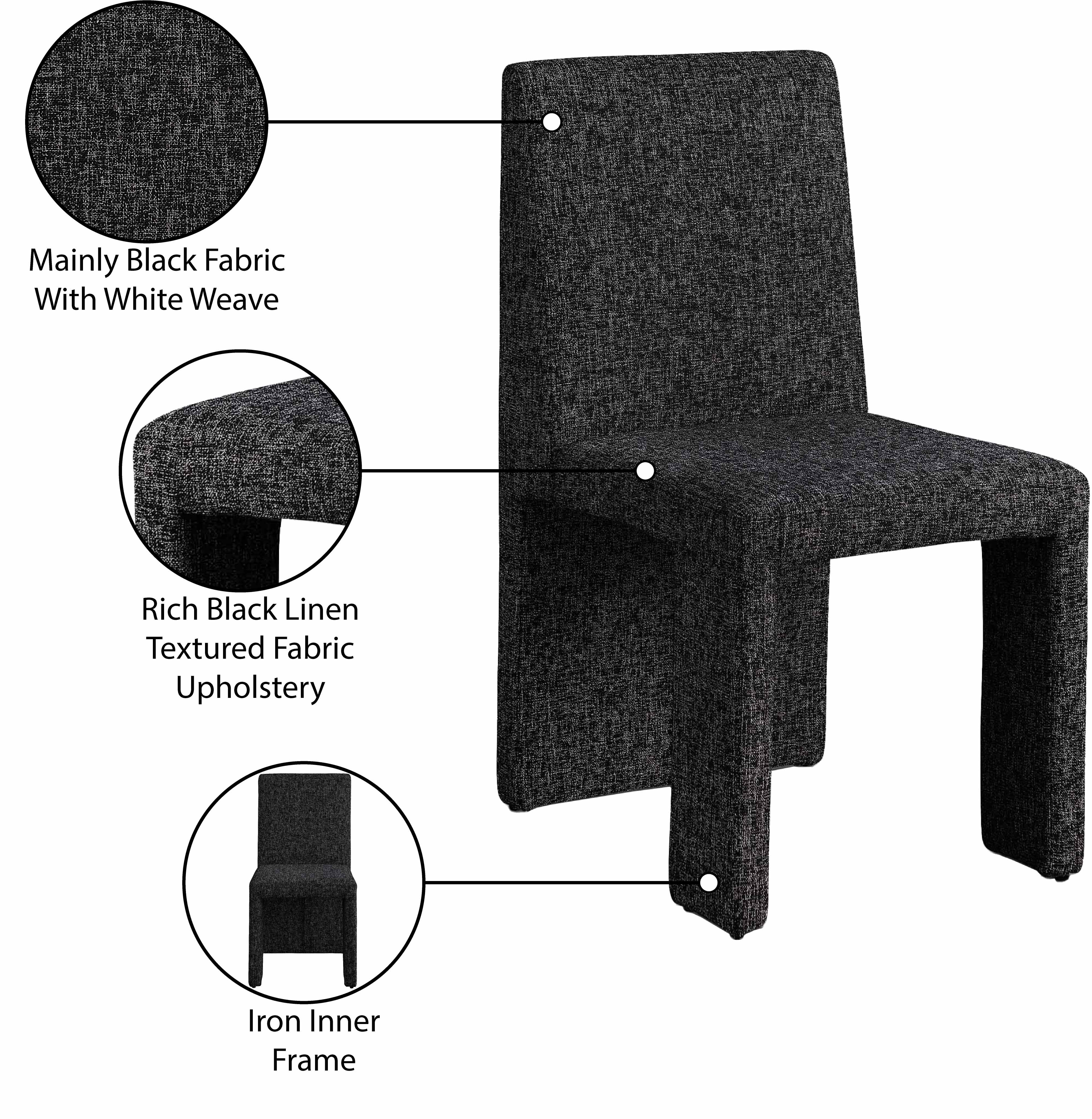 Benson Linen Textured Fabric Dining Chair - Modern Farmhouse Style Upholstered Seat for Kitchen, Dining Room & Home Decor | Comfortable & Durable