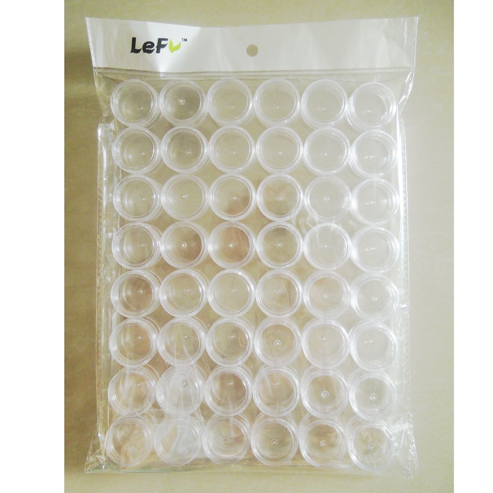 LEFV™ 12-Pack Clear 3 Gram Plastic Cosmetic Jars with Lids - Empty Small Containers for Lip Balm, Creams, Salves & DIY Beauty Products