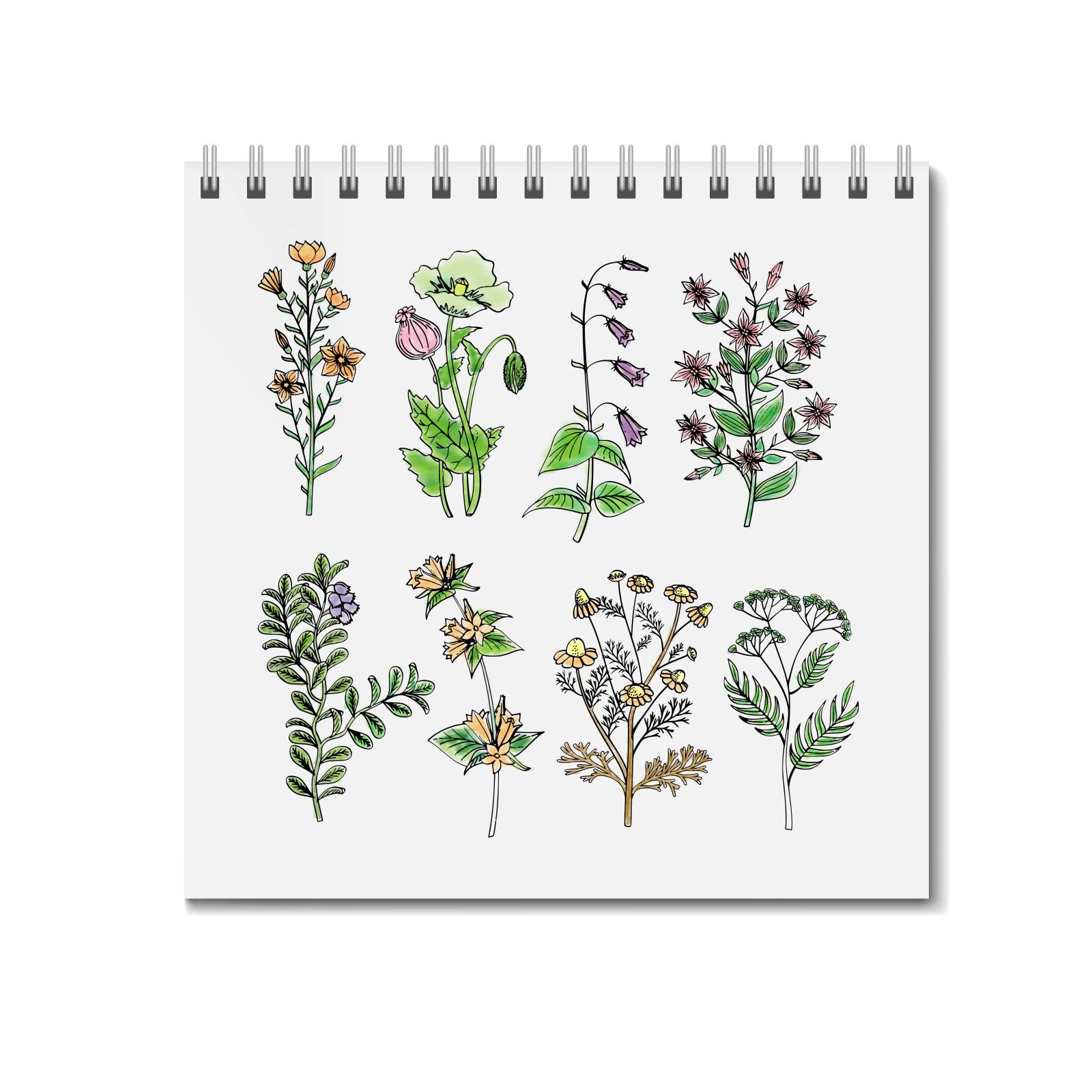 Spring Flower Clear Stamps for Card Making - Lily Daisy Plants Transparent Rubber Stamps | DIY Scrapbooking, Bullet Journal Decoration, Handmade Crafts & Notebook Embellishment | Perfect for Greeting Cards, Wedding Invitations & Art Journals