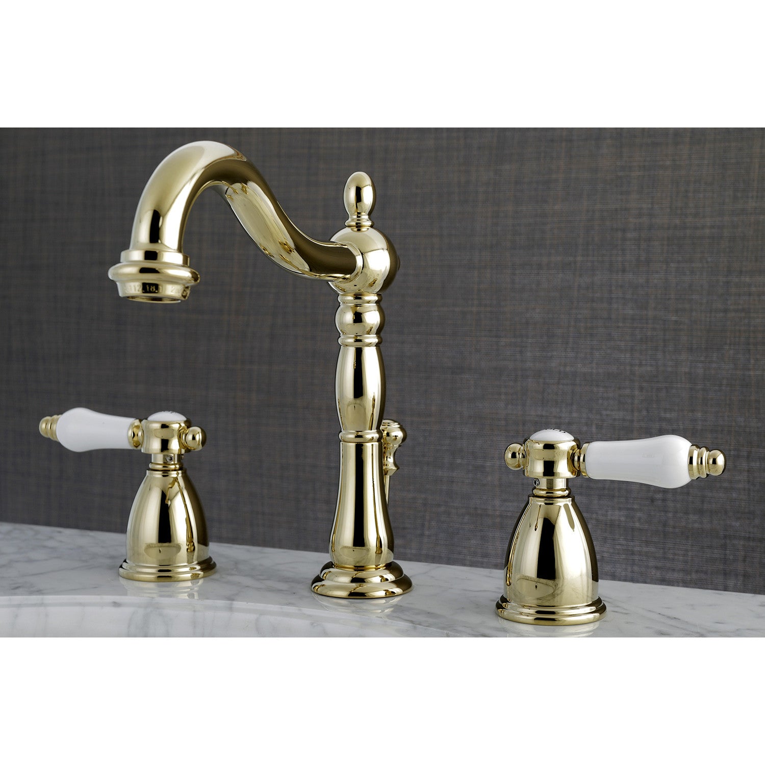 Bel Air KB1972BPL Widespread Bathroom Faucet with Brass Pop Up - Polished Brass Finish for Vanity Sinks - Perfect for Modern and Traditional Bathroom Decor