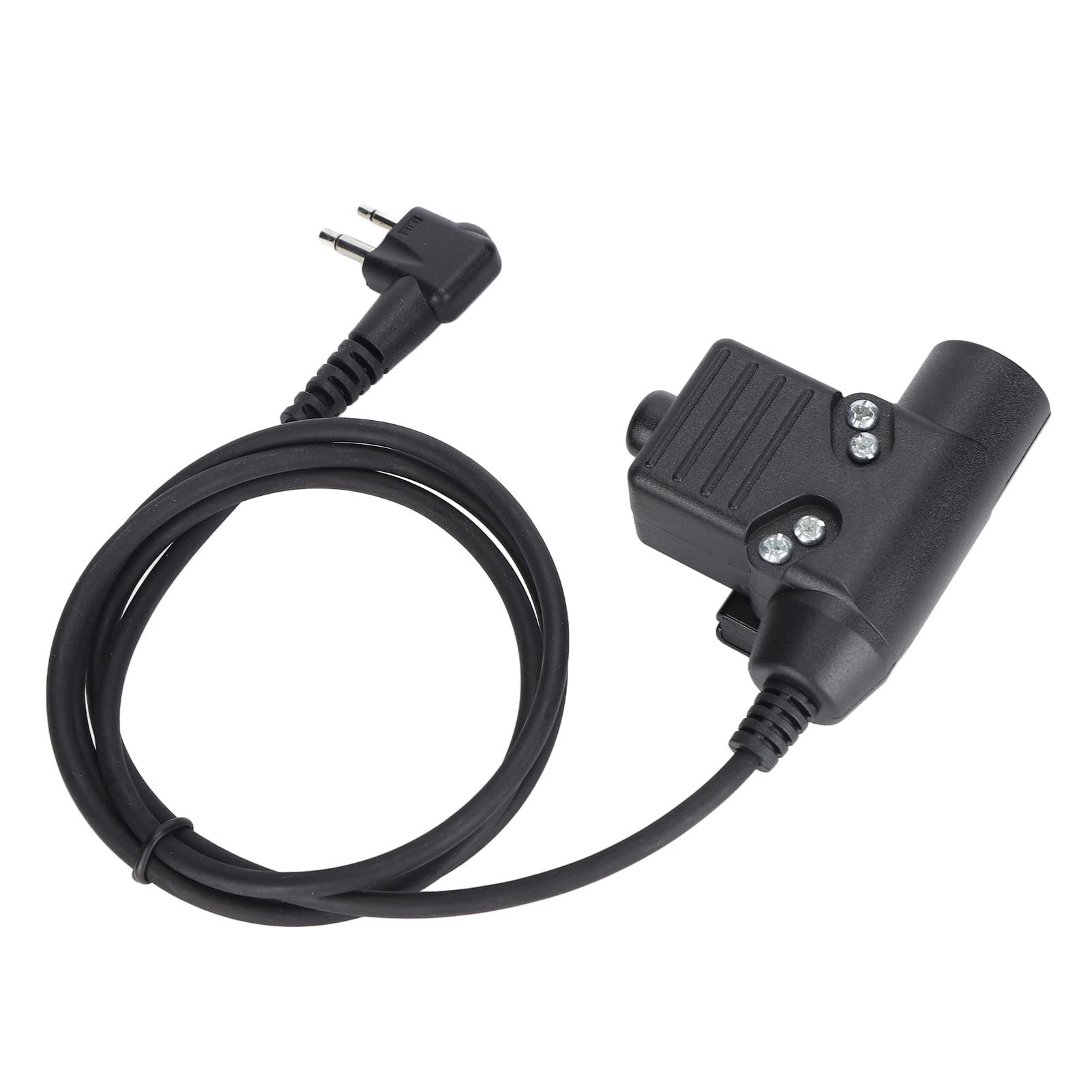 Military U94 PTT Adapter with 2 Pin 7.1mm Headset System - Push to Talk Connector for Motorola Radios (PU+PTT Material) - Perfect for Tactical Communication, Security Operations & Outdoor Adventures