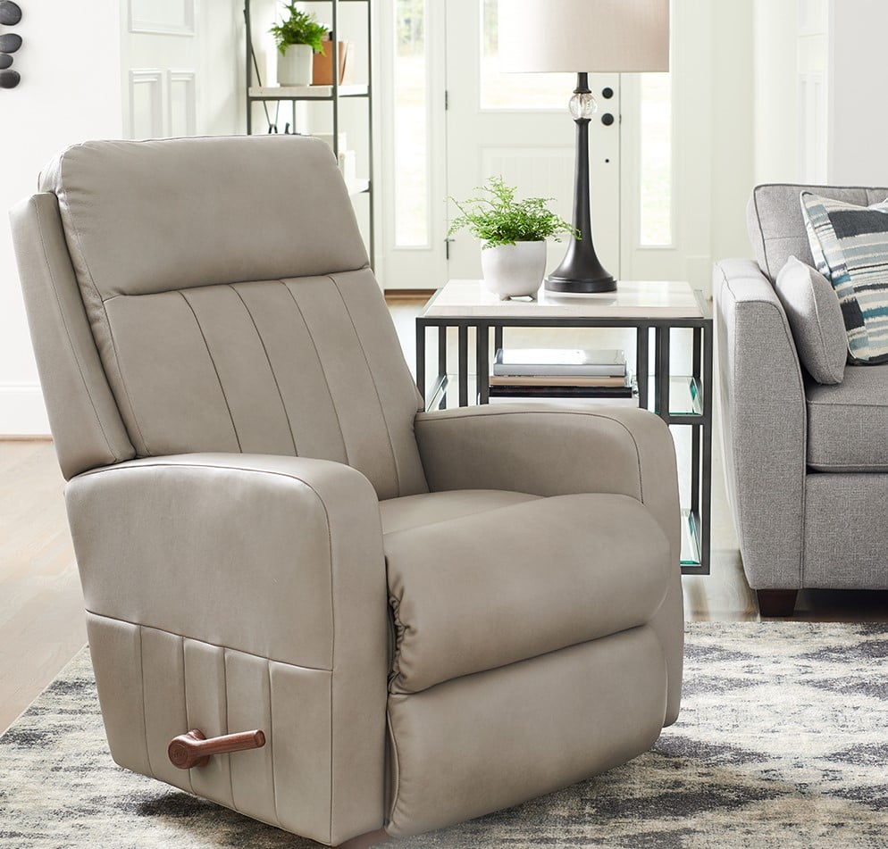 Finley Rocker Recliner Chair - Comfortable PU Leather Living Room Reclining Chair with Padded Seat & Backrest - Perfect for Relaxing, Reading, or Watching TV in Your Home Theater