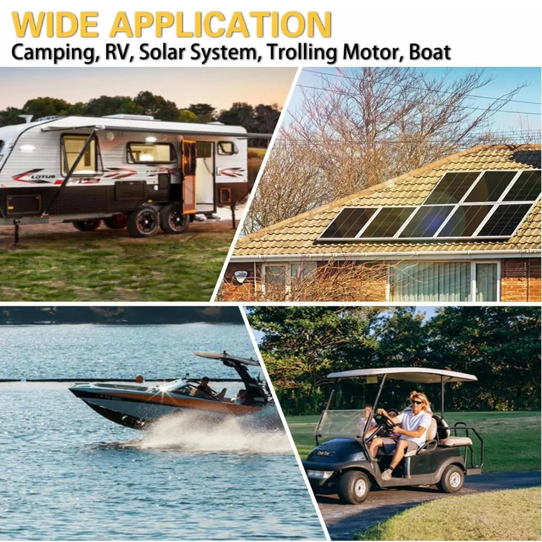 WEIZE 48V (51.2V) 100Ah 5120Wh LiFePO4 Lithium Battery - Deep Cycle Solar Energy Storage, Perfect for RV, Marine, Off-Grid & Home Backup Power Systems