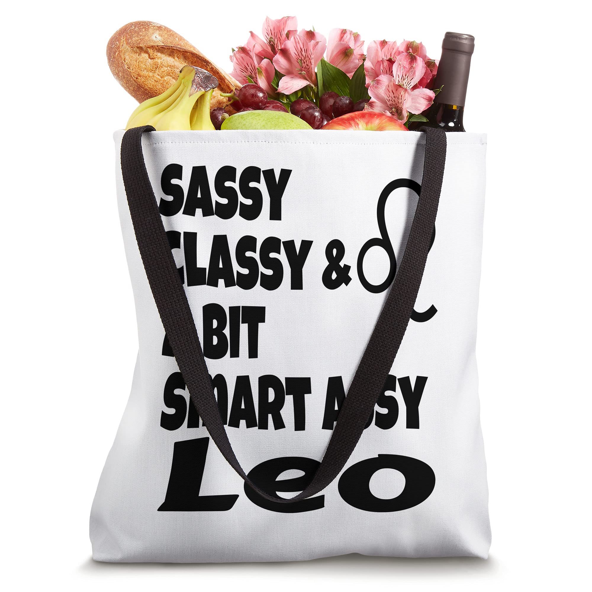 Funny Sassy Classy Leo Zodiac Sign Tote Bag - Perfect for Women's Birthday Gifts, Beach Trips & Daily Use