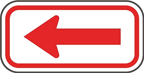 Vinyl Safety & Warning Stickers Bundle - 3 Pack Warehouse Signs with Red Arrow (3.5
