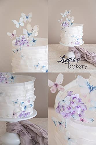 Edible Crystal Candy Wafer Paper Wild Butterflies - DIY Cake Decorations, Cupcake Toppers & Wedding Dessert Garnish for Baking, Party & Special Events