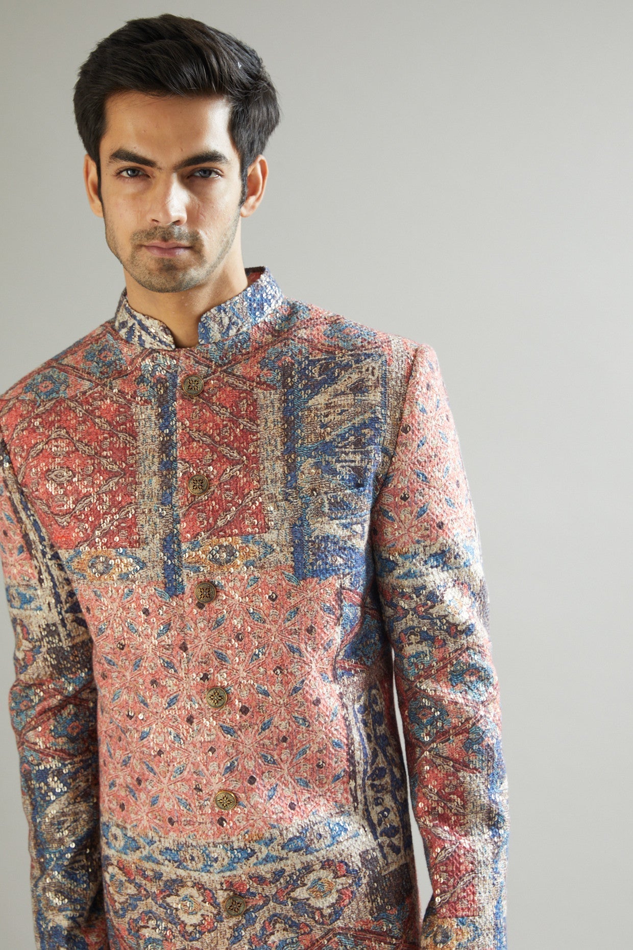 Stylish Maroon Printed & Embroidered Kurta for Men | Traditional Indian Tunic | Perfect for Festivals, Weddings & Cultural Events