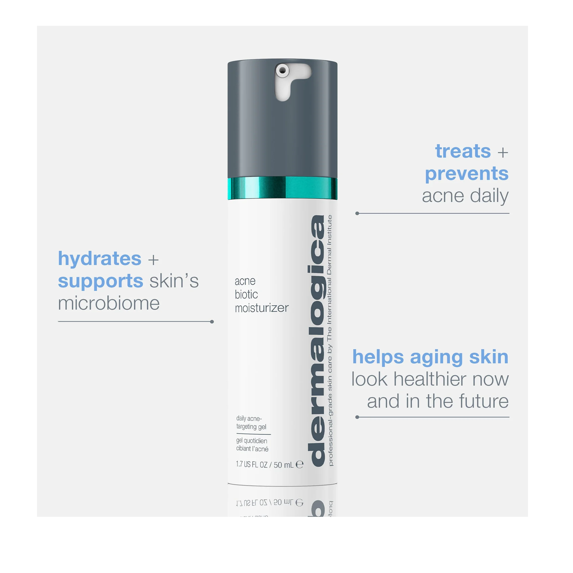 Dermalogica Acne Biotic Moisturizer for Acne-Prone Skin - Oil-Free Hydration & Breakout Control - Perfect for Daily Skincare Routine & Post-Treatment Care