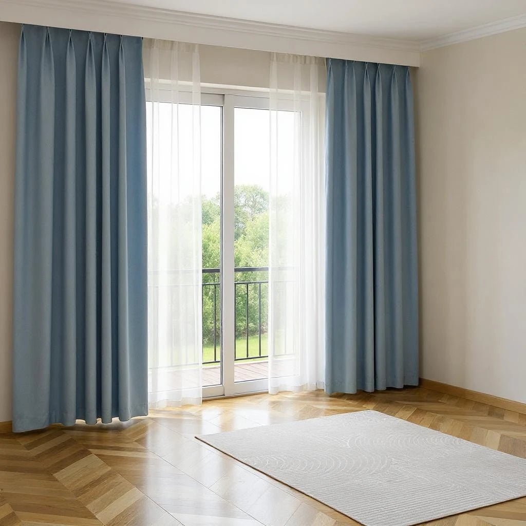 Josie Solid Soundproof Blackout Custom Curtains - Thermal Insulated Noise Reducing Drapes for Bedroom, Living Room & Home Theater - Perfect for Light Blocking and Privacy