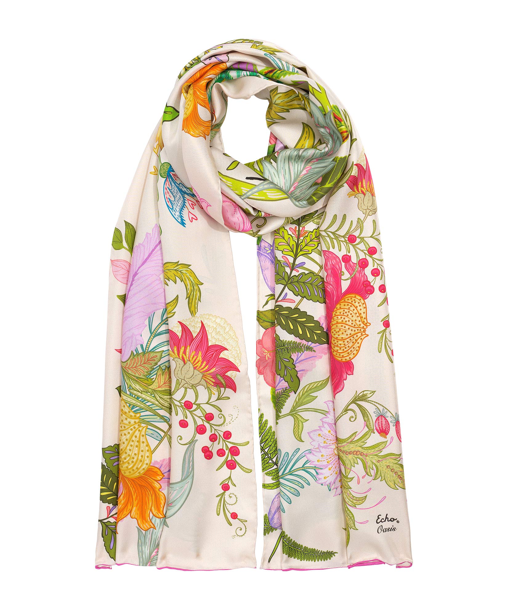 Oasis Silk Oblong Scarf - Premium Lightweight Fashion Accessory for Women, Elegant Shawl Wrap for Office, Travel & Special Occasions