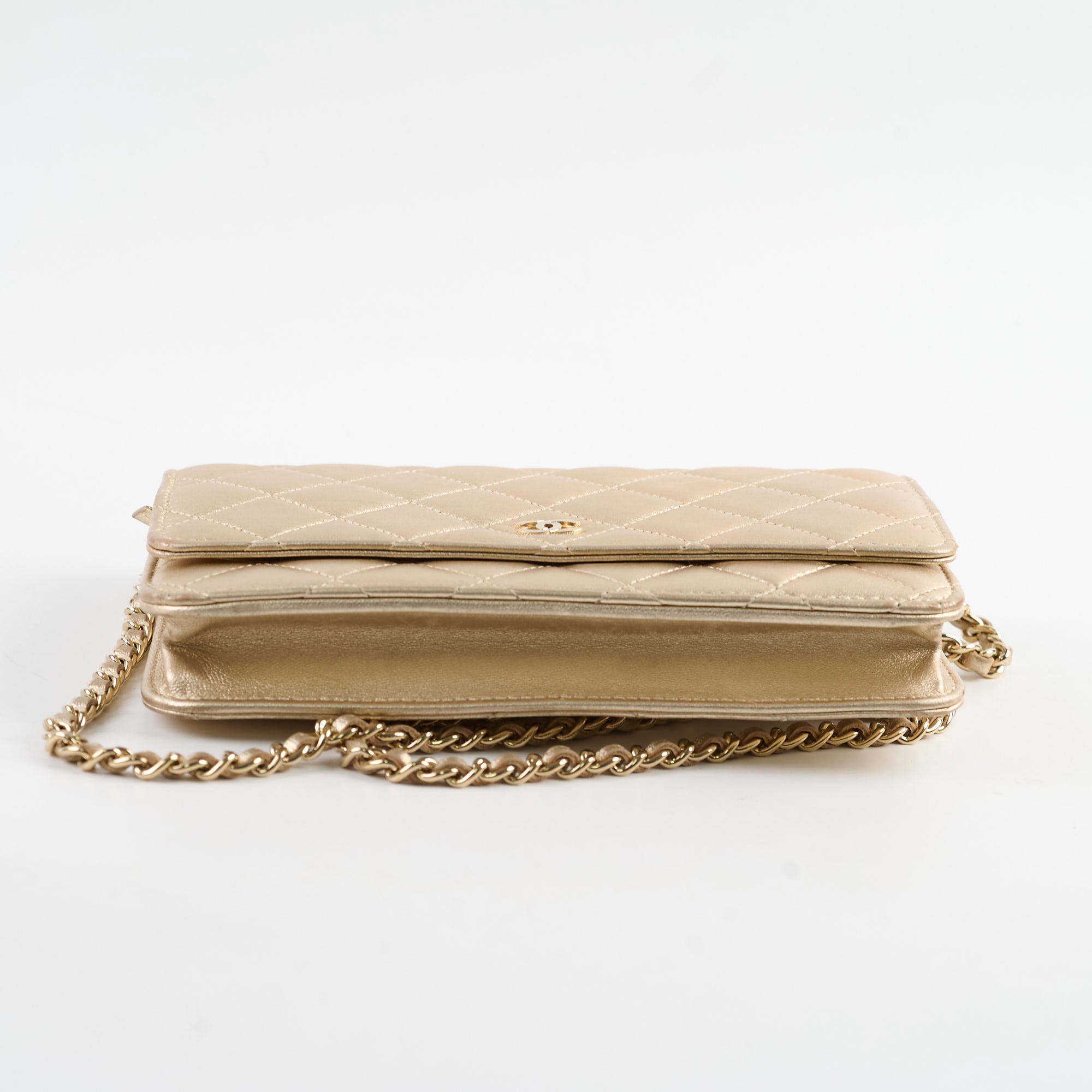 Chanel Metallic Wallet On Chain Gold - Luxury Crossbody Bag for Women, Perfect for Parties, Date Nights & Special Occasions