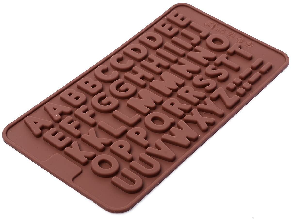 Tedemel Alphabet Silicone Chocolate Mold (1Pc) - Perfect for DIY Chocolate Letters, Cake Decorating, Baking & Party Treats