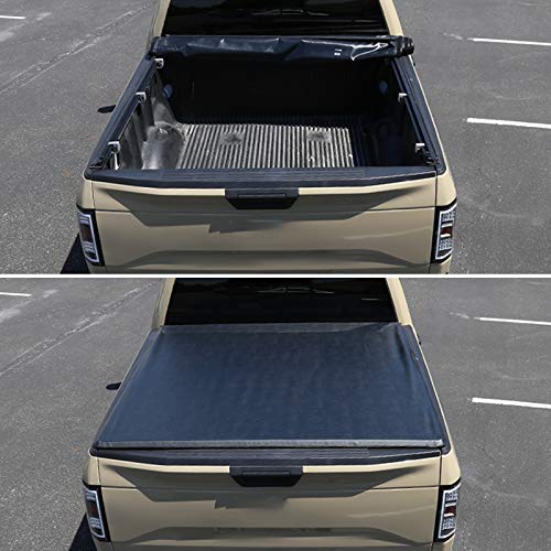 Spec-D Tuning Roll Up Vinyl Tonneau Cover for Ford F150 5'6