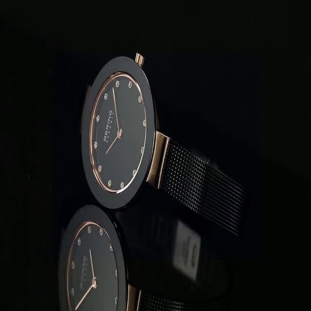 BERING 11429-166 Ceramic Women's Watch - Luxury Waterproof Analog Wristwatch for Women, Perfect for Office, Party & Everyday Wear