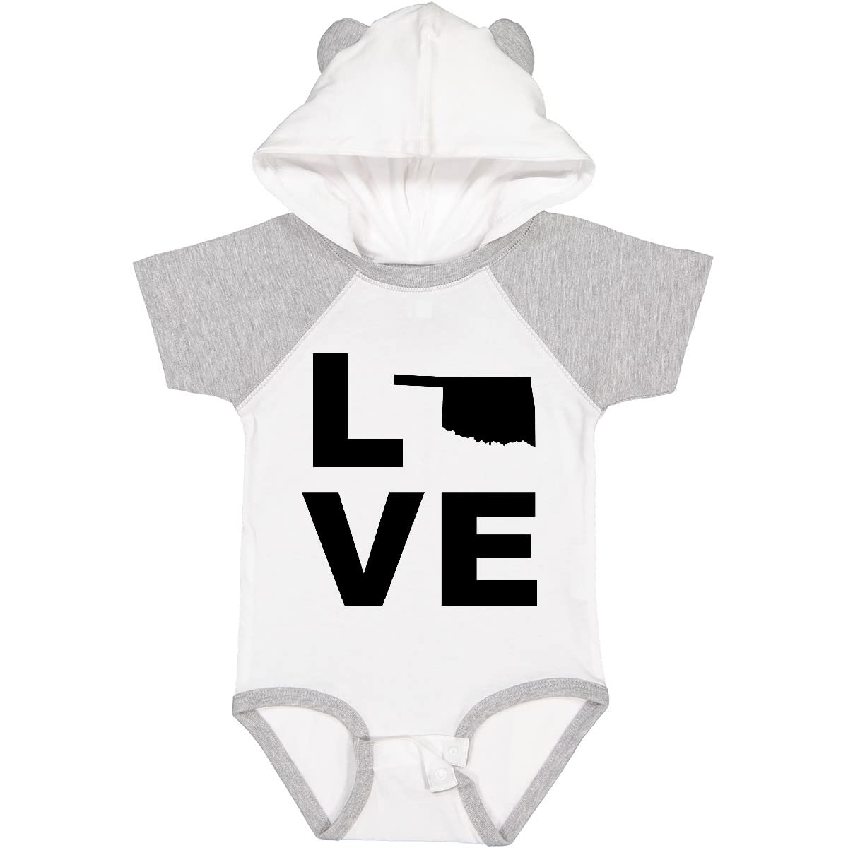 Inktastic Love Oklahoma Baby Bodysuit - Cute Infant Onesie for Boys & Girls - Soft Cotton Comfort Outfit - Perfect for Newborn Photos, Family Events & Everyday Wear
