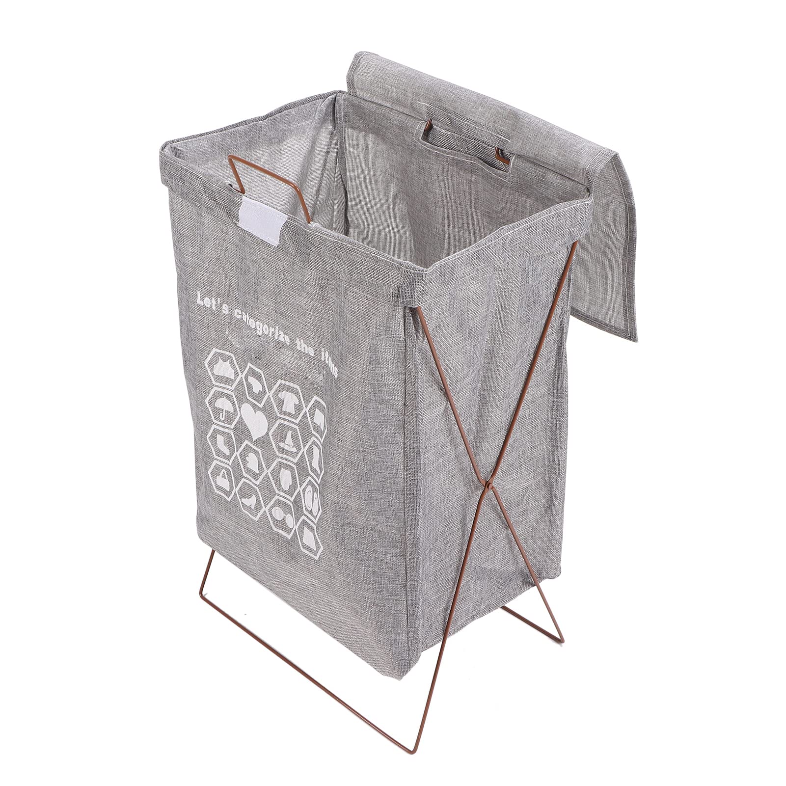 Large Laundry Basket with Cover - Foldable Clothes Storage Organizer for Home, Bedroom, Barbershop & Salon - Perfect for Laundry, Toys, Blankets & Clothes Organization