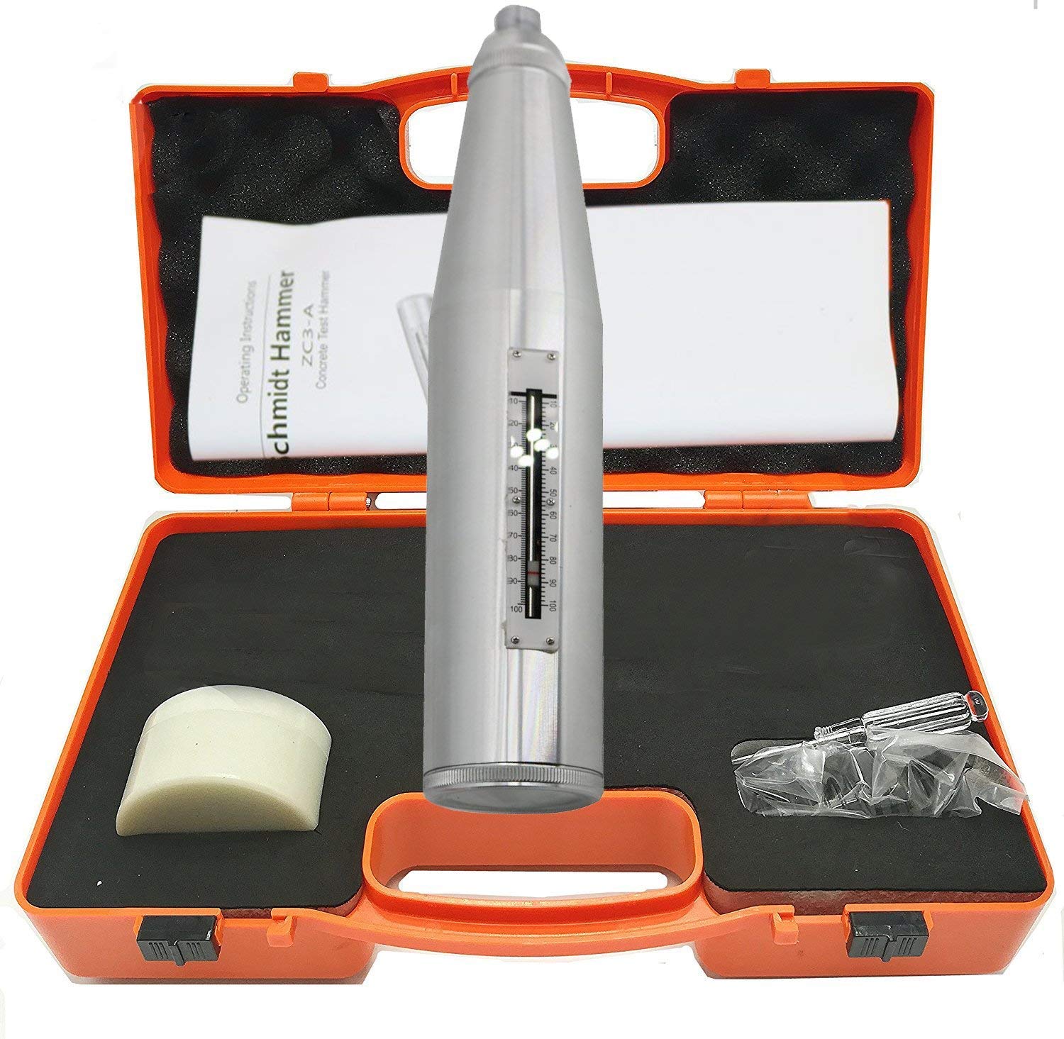 Portable Concrete Rebound Hammer - Digital NDT Resiliometer for Accurate Strength Testing of Concrete Structures | Perfect for Construction Sites, Bridge Inspections & Quality Control