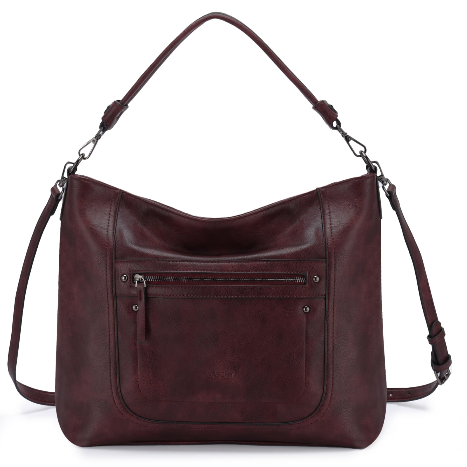 VASCHY Vegan Leather Hobo Bag for Women - Large Tote & Crossbody Purse for Work & Travel