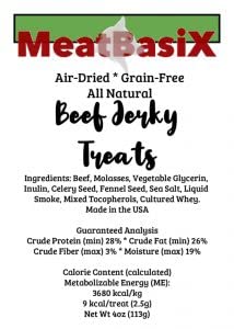 Premium Air-Dried Dog Treats & Food - Natural, High-Protein Snacks for Training & Rewards - MeatBasiX Healthy Pet Nutrition for Active Dogs