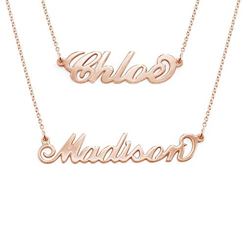 18k Rose Gold Plated Sterling Silver