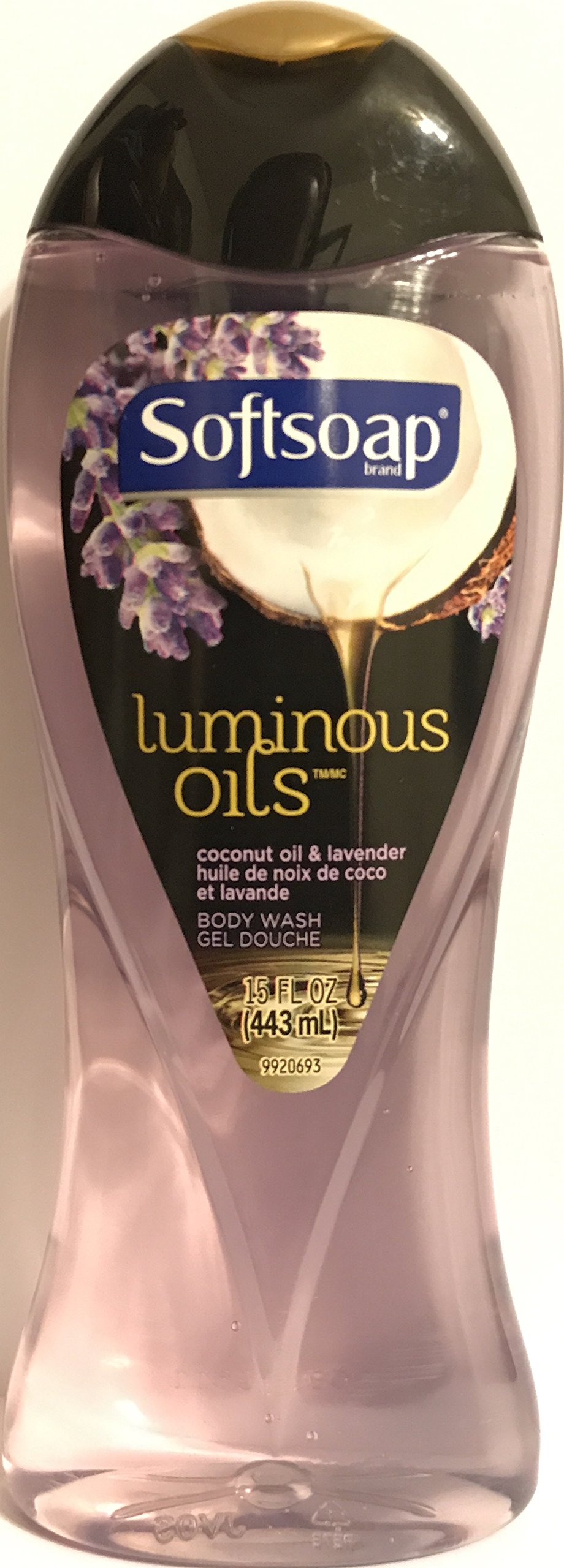 Softsoap Moisturizing Body Wash with Coconut Oil & Lavender - 15 fl oz (443ml) per Bottle - Pack of 2 - Hydrating Shower Gel for Dry Skin - Perfect for Daily Use & Relaxing Bath Time