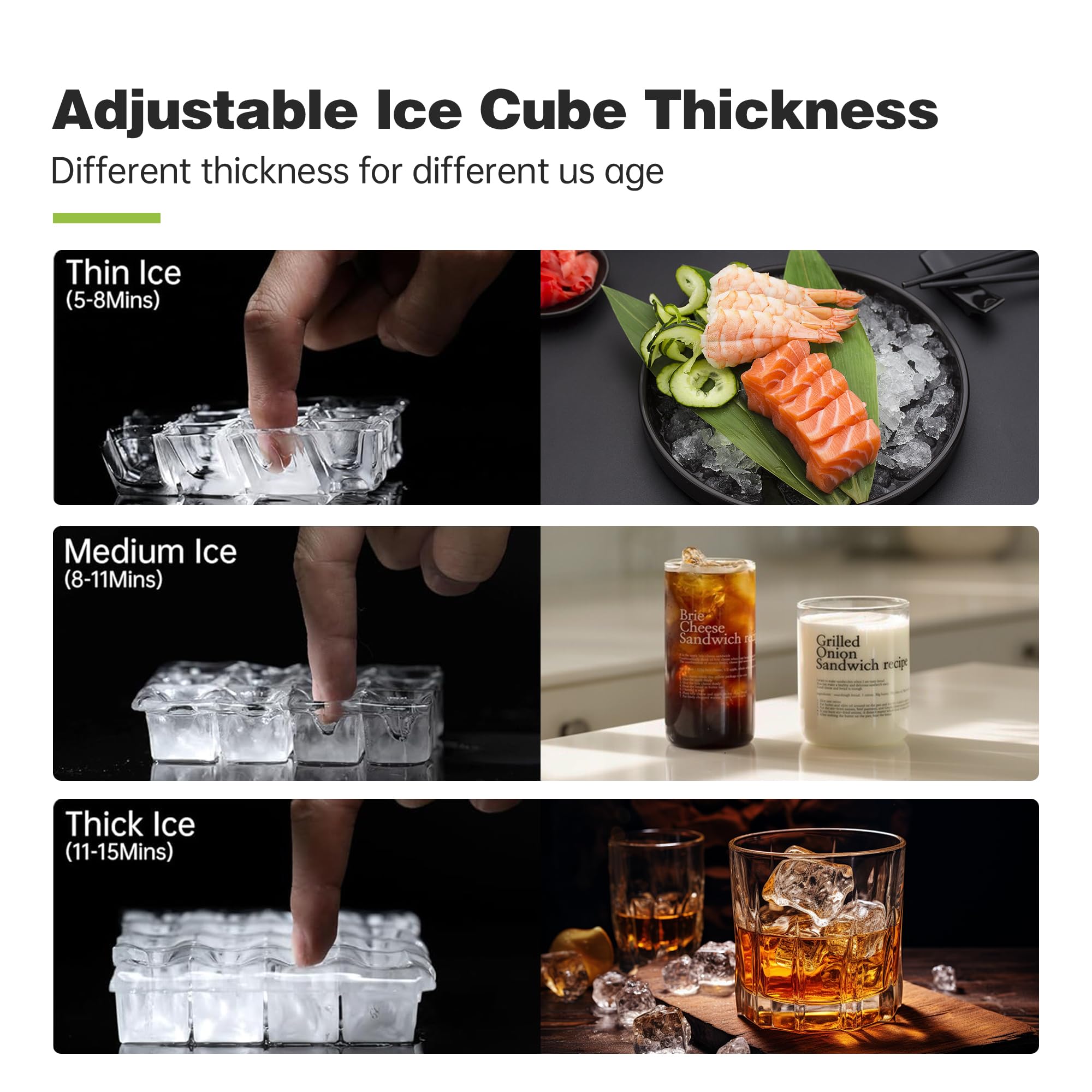 Commercial Ice Maker Machine 400 lbs/24h, 330 lbs Storage Bin - Stainless Steel Industrial Ice Machine with Auto Cleaning for Bars, Restaurants, Cafes, Gyms & Parties - Perfect for High-Volume Ice Production in Hospitality & Food Service Businesses
