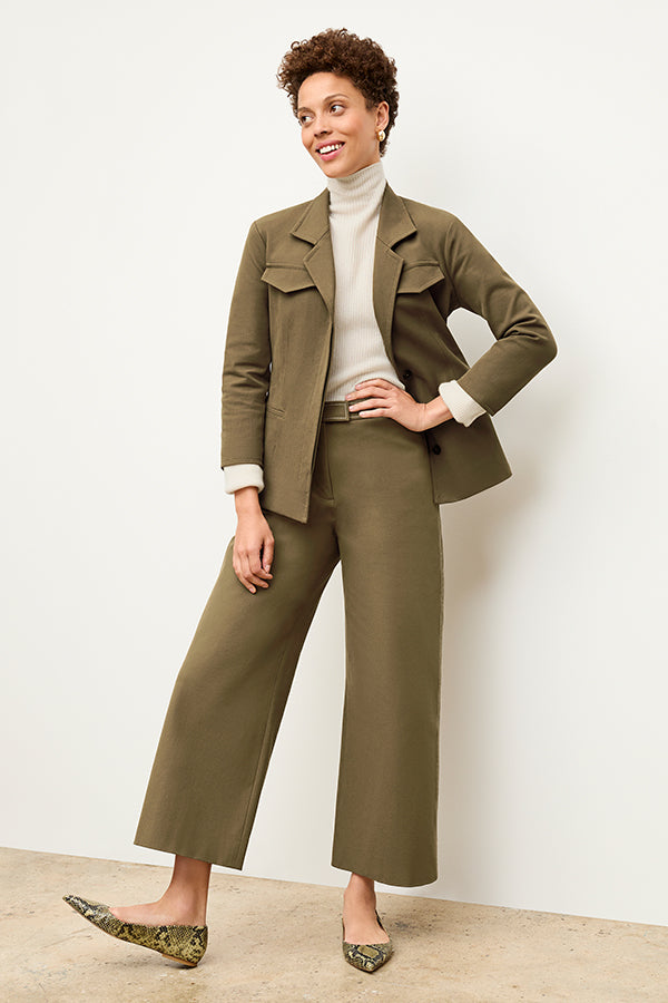 Abby Jean Contrast Stitch Eco-Friendly Better Than Denim Jeans in Oregano - Perfect for Casual Outfits and Sustainable Fashion