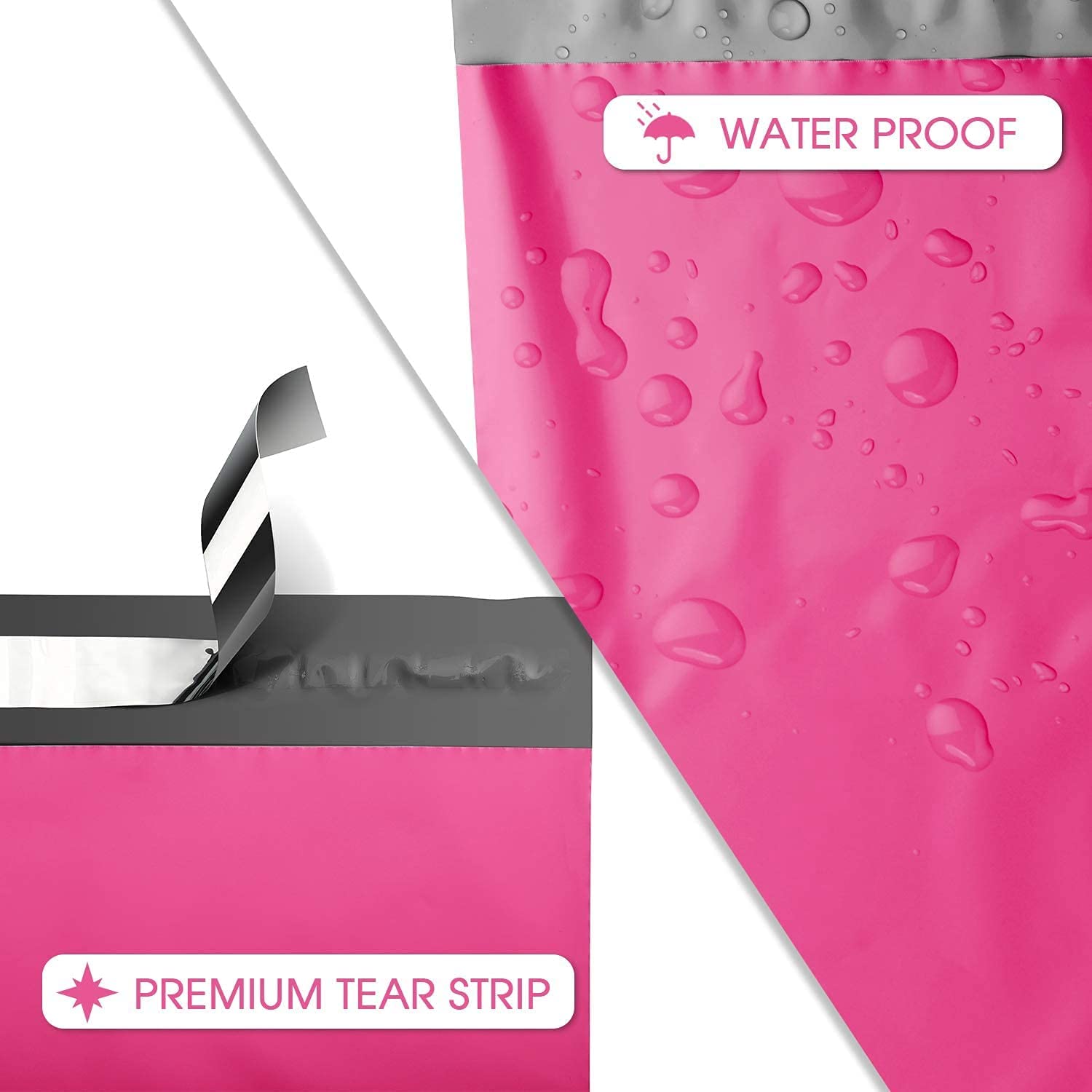 14.5x19 Inch Pink Poly Mailer Envelope Shipping Bags - Waterproof & Durable Mailing Pouches for Ecommerce, Clothing, Subscription Boxes & Online Shopping Deliveries