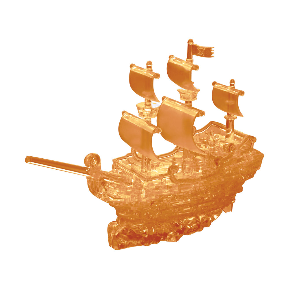 3D Crystal Pirate Ship Puzzle - 101 Piece Brain Teaser for Adults & Teens - Challenging DIY Model Kit for Home Decor & Gift Giving