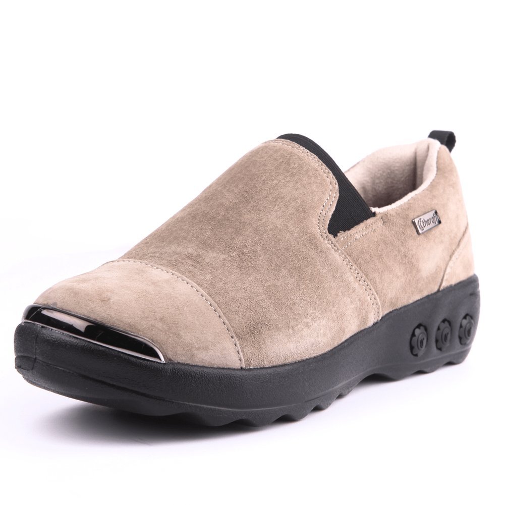 Therafit Samantha Women's Comfortable Suede Slip-On Shoes for Plantar Fasciitis & Foot Pain Relief - Perfect for Walking, Work & Everyday Wear