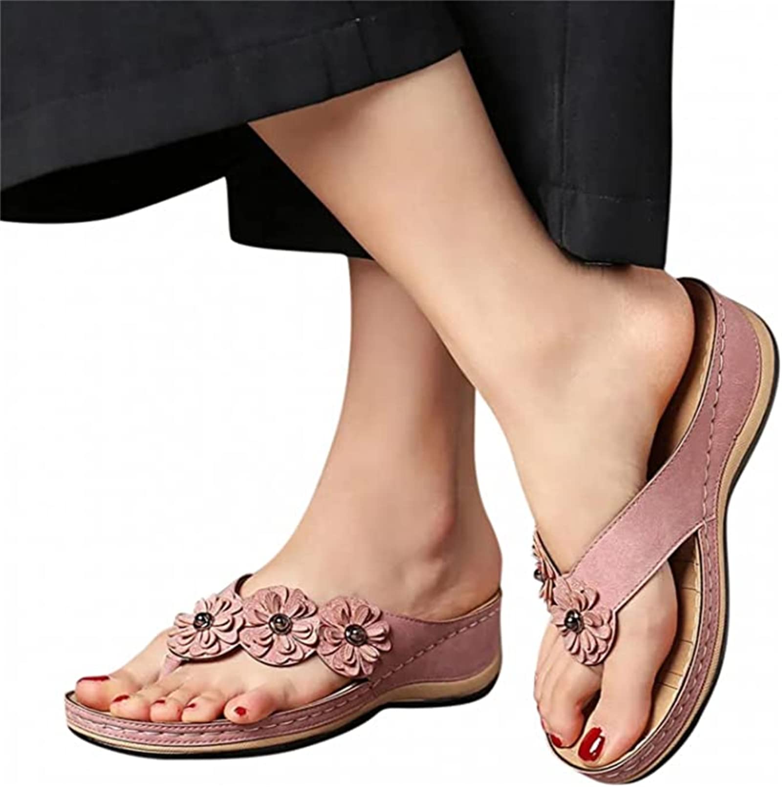Women's Dressy Summer Sandals - Comfortable Ankle Strap Casual Flat Sandals with Straps | Perfect for Beach, Vacation, and Everyday Wear