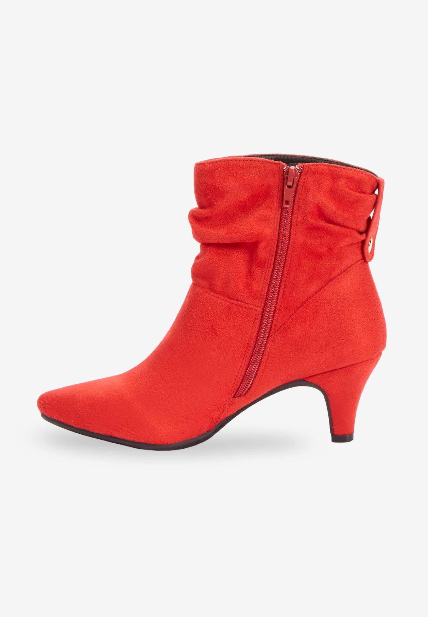 Comfortview Women's Wide Width The Kourt Bootie - Stylish & Comfortable Ankle Boots for Work, Casual Outfits & Fall Fashion