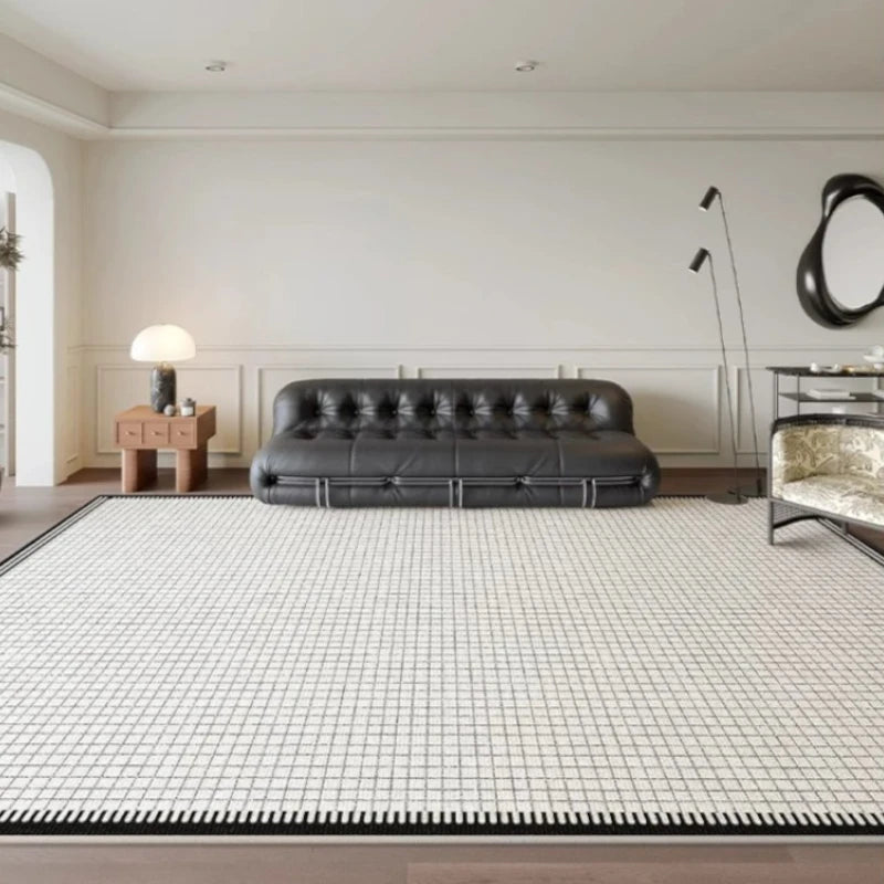 Modern Velvet Geometric Area Rug - Waterproof & Spillproof - Perfect for Living Room, Bedroom, Dining Room & High Traffic Areas