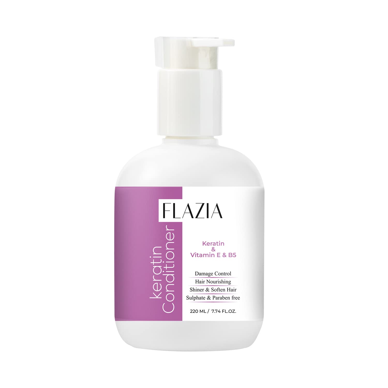 FLAZIA Keratin Rich Hair Conditioner for Dry, Frizzy & Color Treated Hair - Sulfate & Paraben Free, Straightening & Smoothing Treatment (200ml) | Perfect for Daily Hair Care & Salon-Quality Results at Home