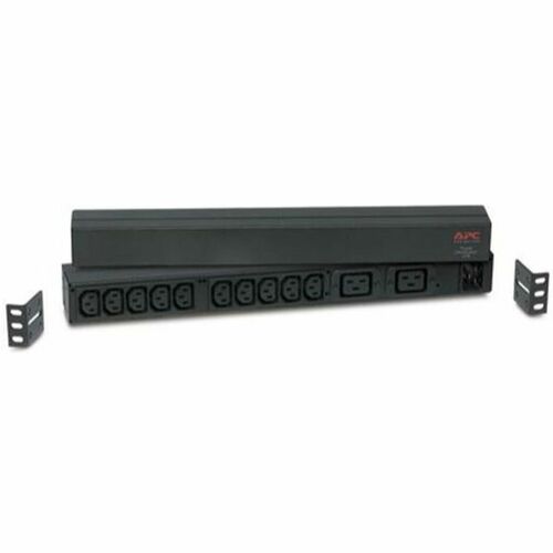 APC by Schneider Electric NetShelter 12-Outlet PDU Basic - 10 x C13 & 2 x C19 Outlets - 120V/208V/230V - 3.68kW - 2.5m Cord - 1U Horizontal Rack Mount Power Distribution Unit for Data Centers & Server Rooms